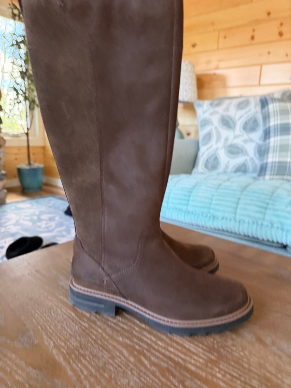 Teva Tall Chocolate Brown Leather Riding Boots - Picture 6 of 10